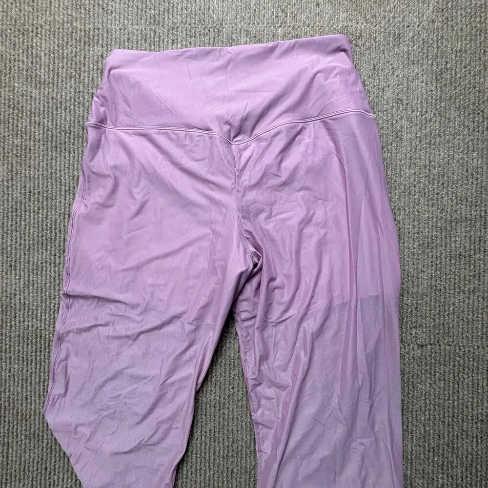 NWOT Nike Zenvy Sheer High-Waisted Full-Length Pants Plum Dust Size Large